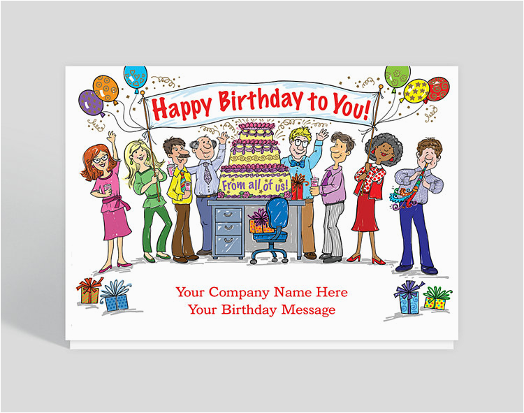 office celebration birthday card 1023810