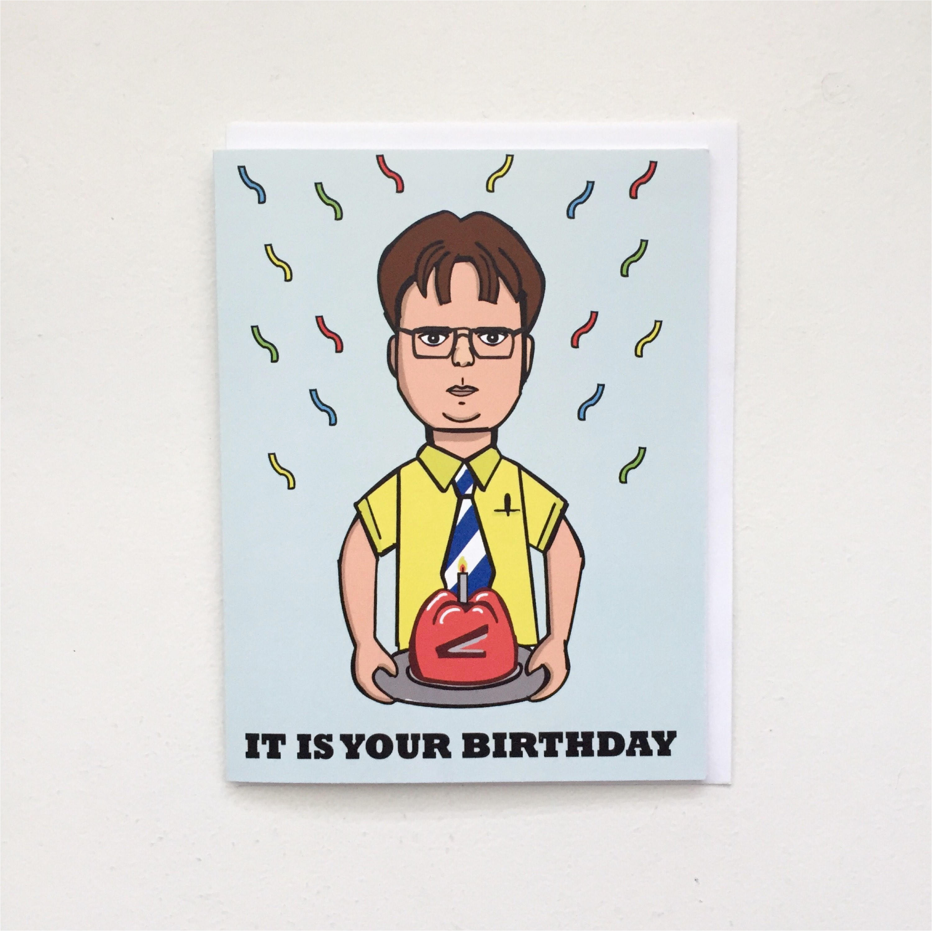 the office dwight schrute birthday card