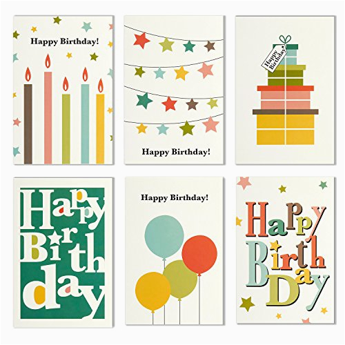 48 pack blank happy birthday greeting cards bulk box set