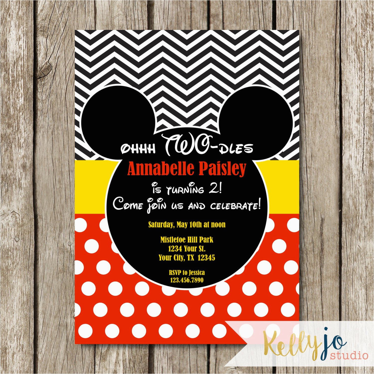 mickey mouse oh two dles birthday invitation mickey mouse