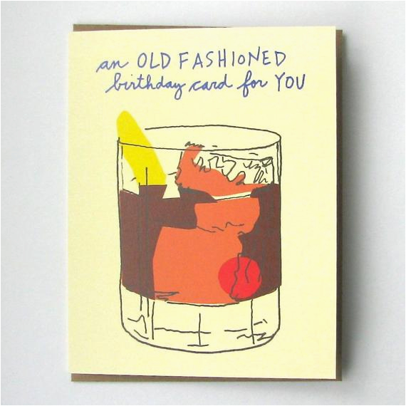 old fashioned birthday card