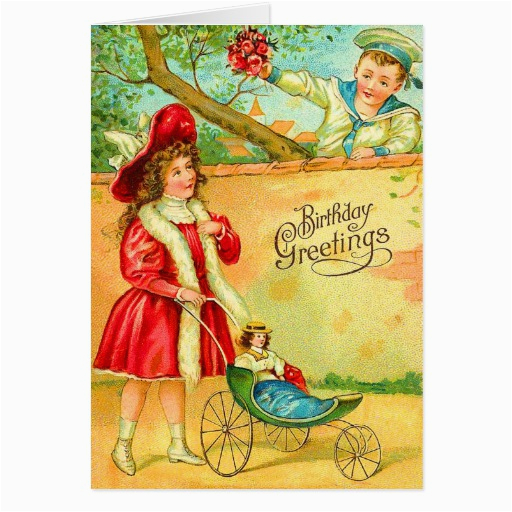 old fashioned birthday cards