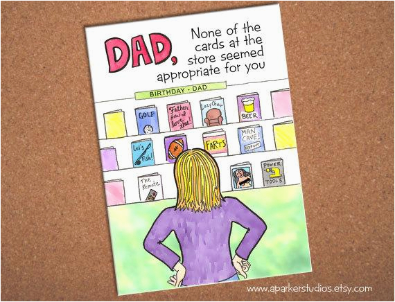 dad birthday card funny card for dad hand drawn card for