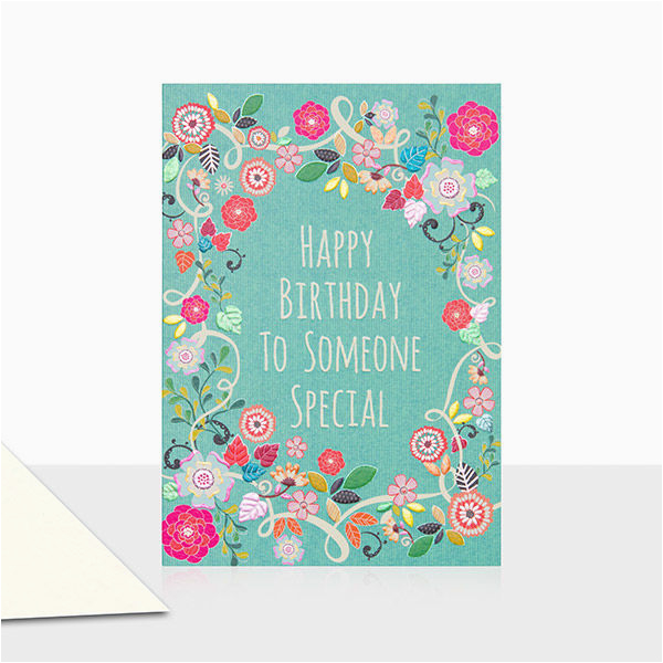 floral to someone special happy birthday card karenza