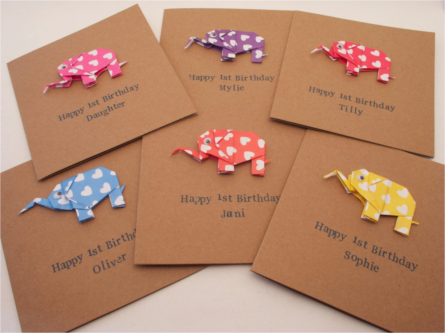 new baby happy birthday origami elephant