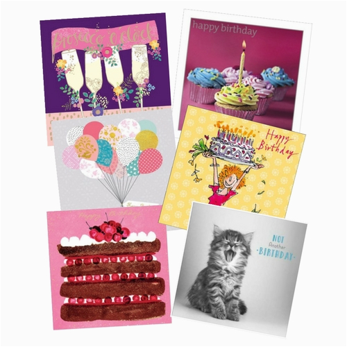 birthday card pack for her 6 cards per pack 1549 p