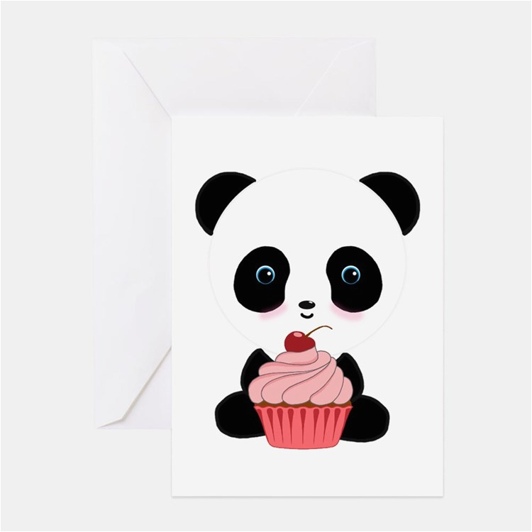 panda bear greeting cards