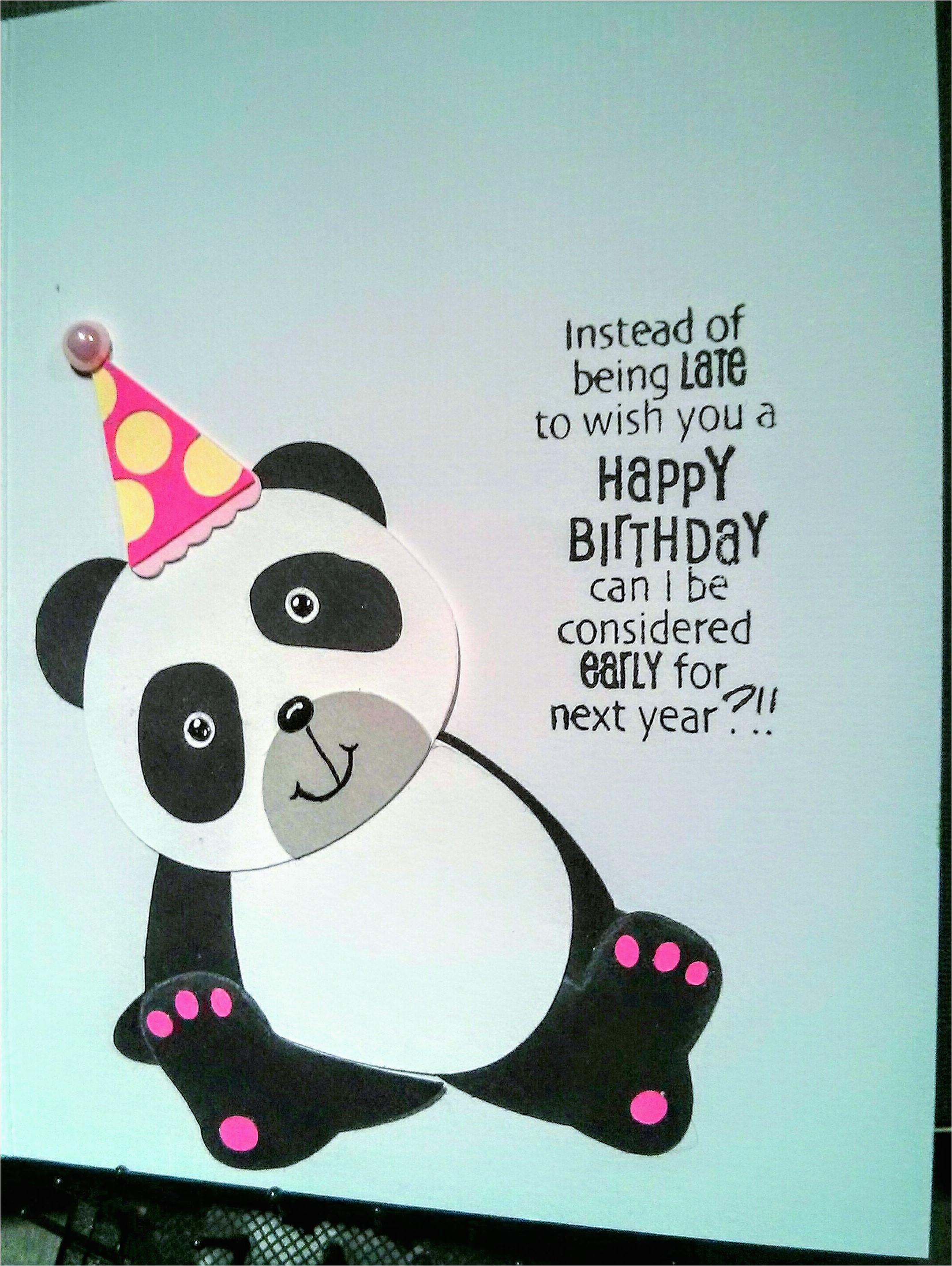 panda birthday card