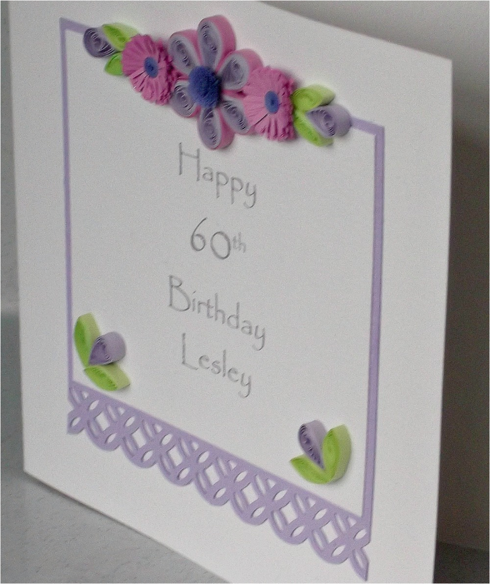 paper daisy cards quilled 60th birthday card
