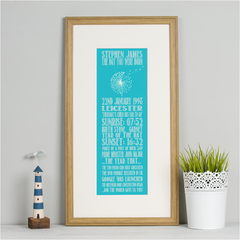 personalised 18th birthday print buy from prezzybox com