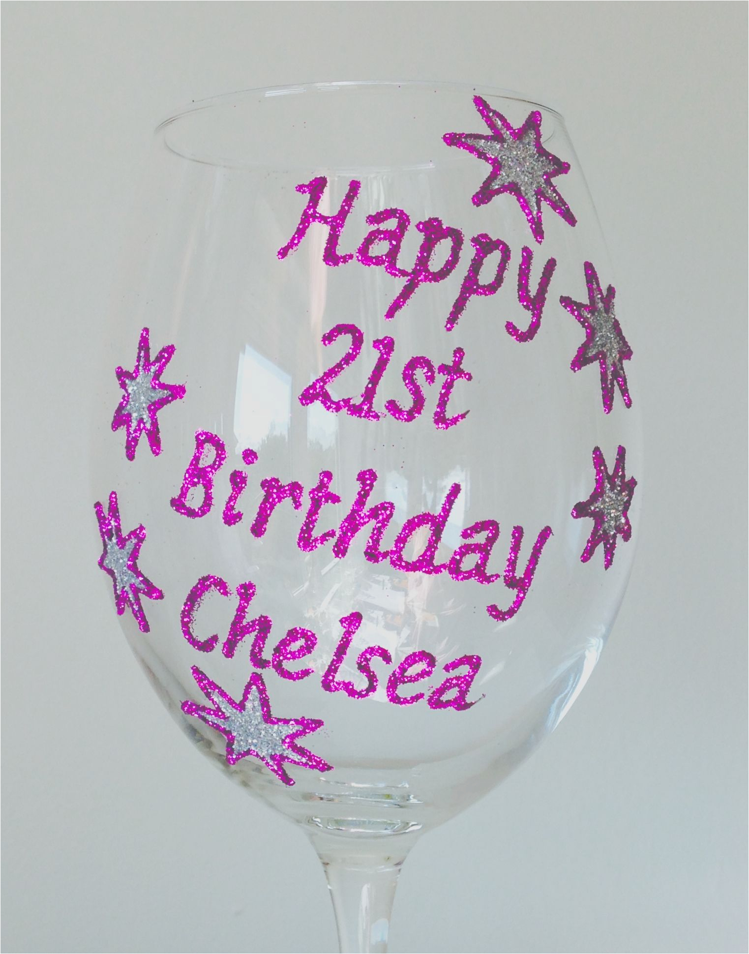 personalised 21st birthday gift wine glass champagne flute