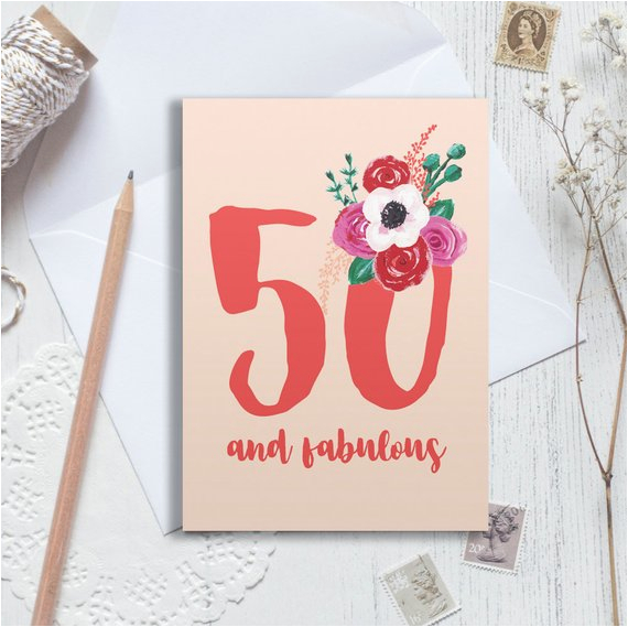 personalised 50th birthday card 50 birthday card happy 50th