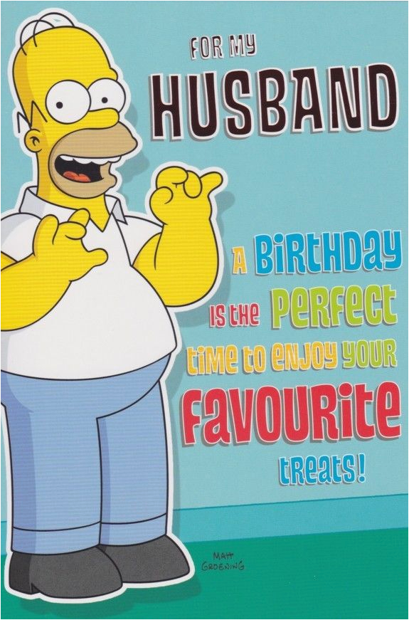 Personalised Simpsons Birthday Cards Husband Birthday Card Homer ...