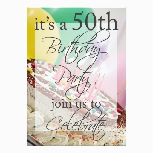 50th birthday party personalized invitation 161582550670997367