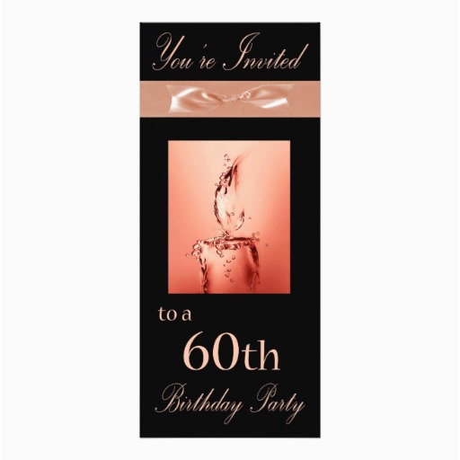60th birthday party personalized invitation 4 quot x 9 25