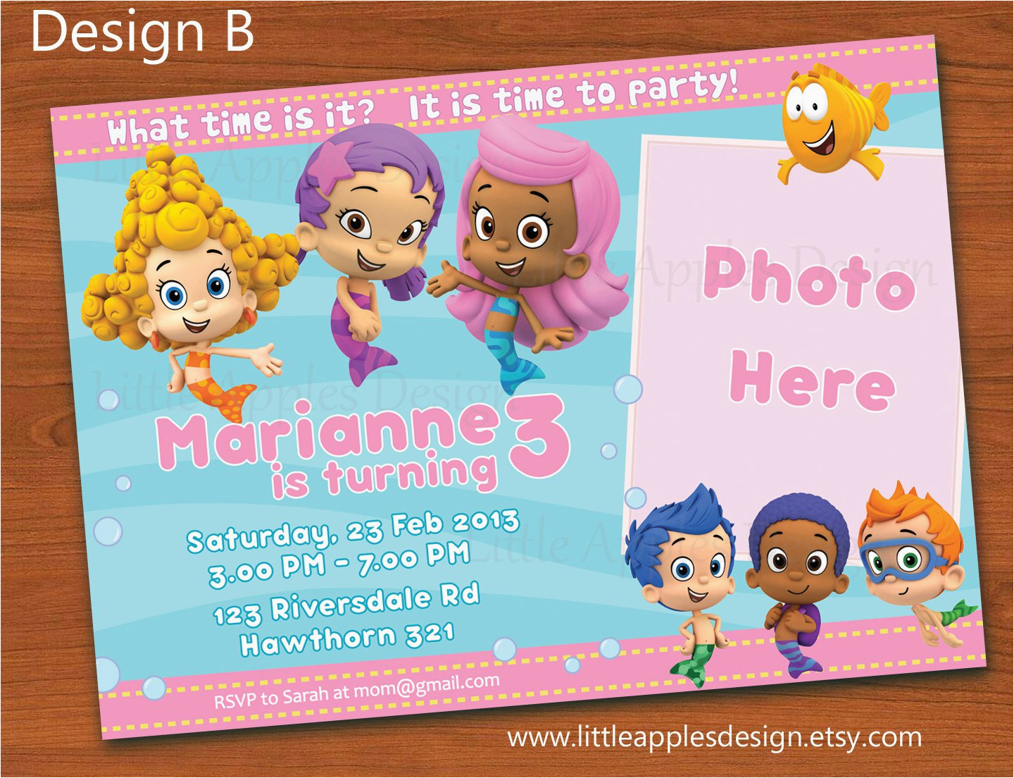 personalized bubble guppies birthday invitations best
