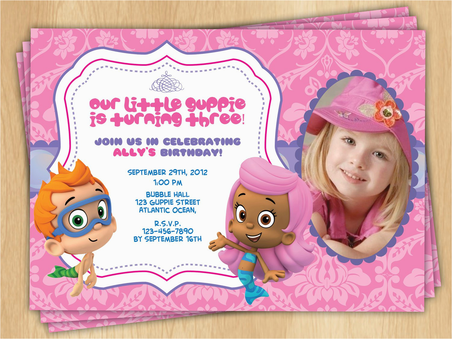 personalized bubble guppies birthday invitations best