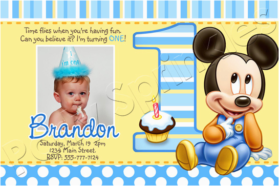mickey mouse first birthday invitations 2