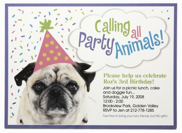 dog birthday invitations