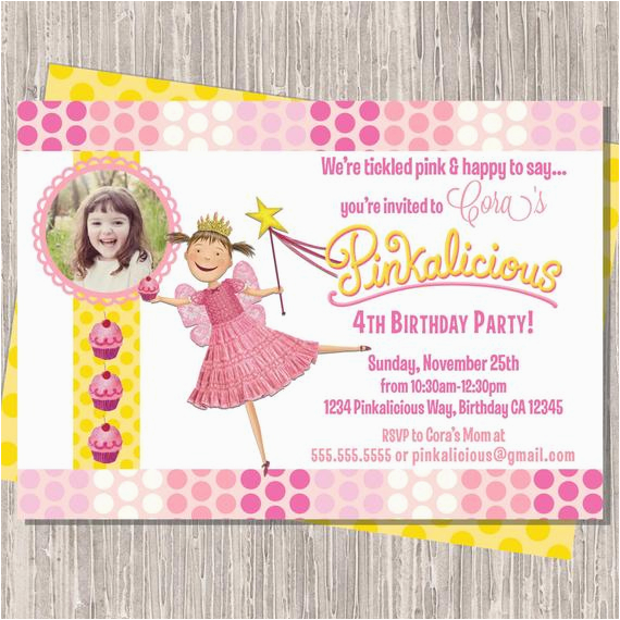 pinkalicious birthday invitation girl