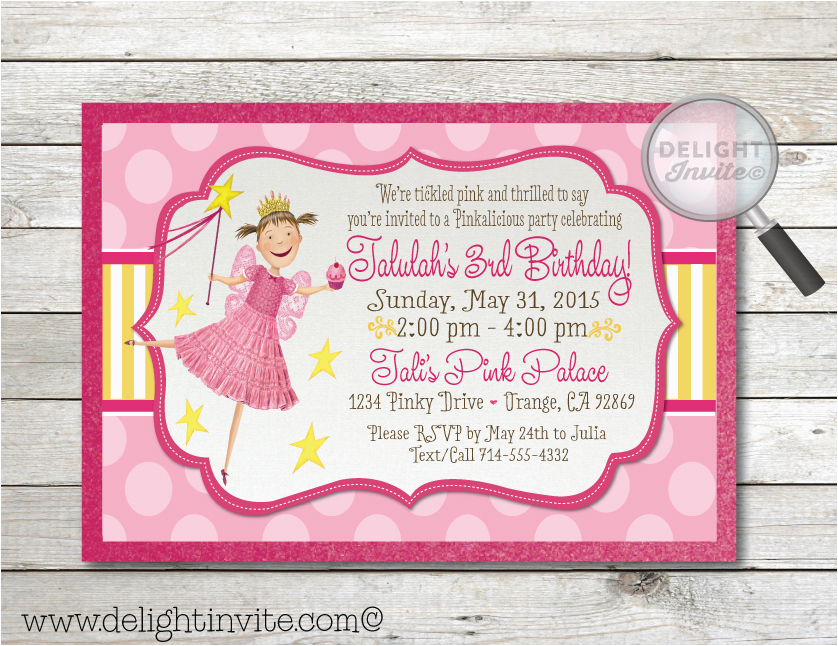 pinkalicious invitation envelope p 3081