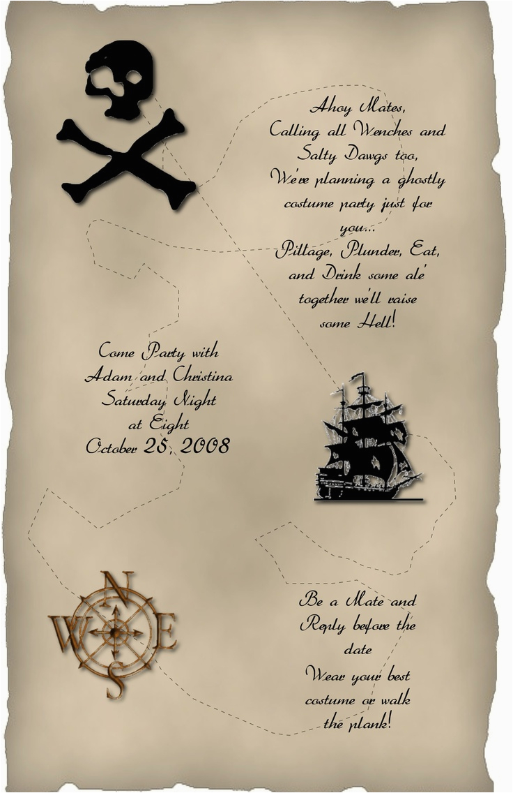 Pirate Birthday Invitation Wording 36 Best Images About Pirate Party On Pinterest Kid Decor