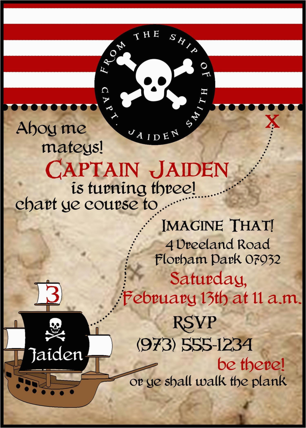 pirate birthday party invitations wording