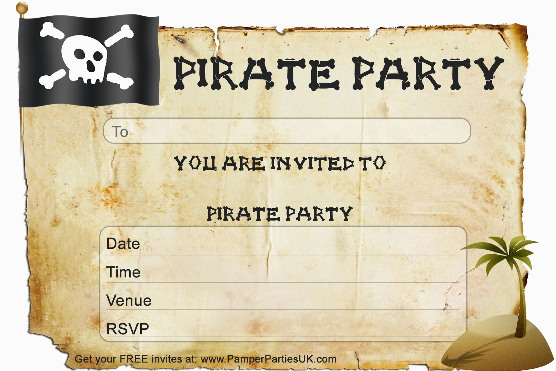pirate party invitation template