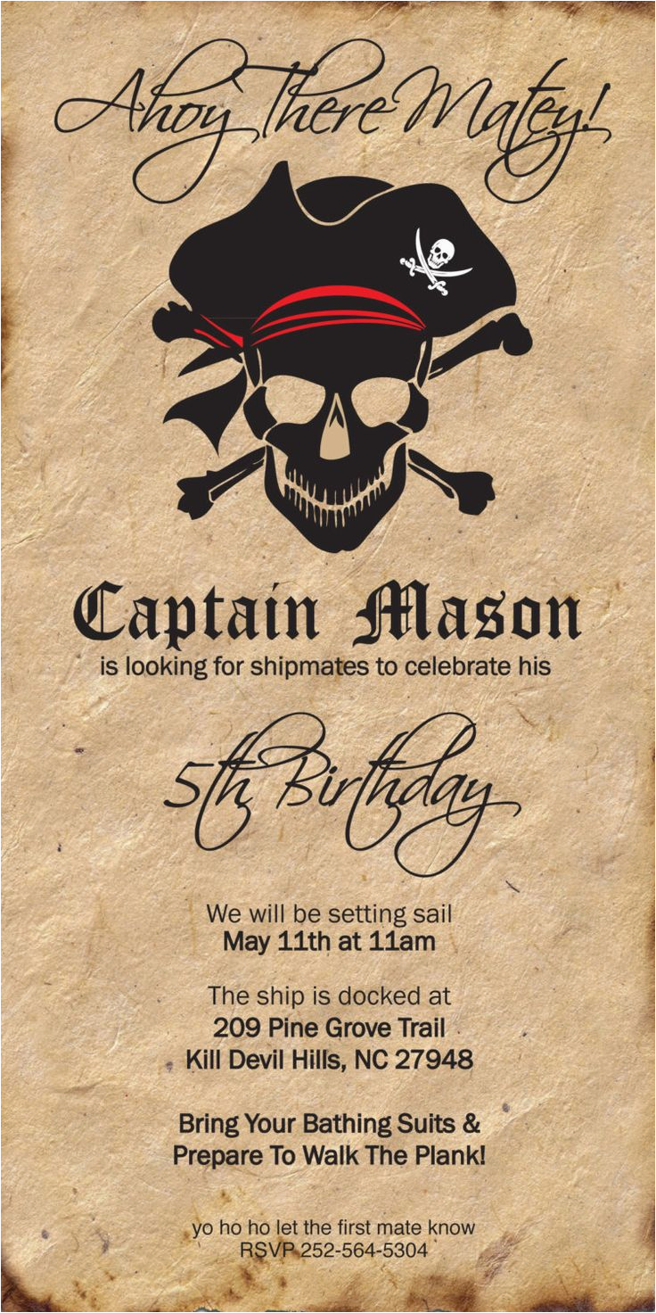 25 best ideas about pirate invitations on pinterest