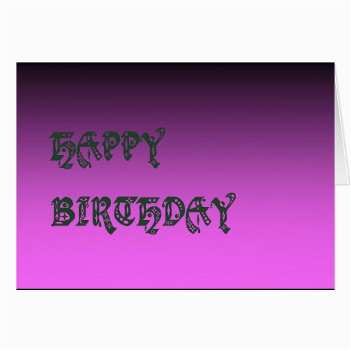 happy birthday plain two tone pink greeting cards 137932808822808686