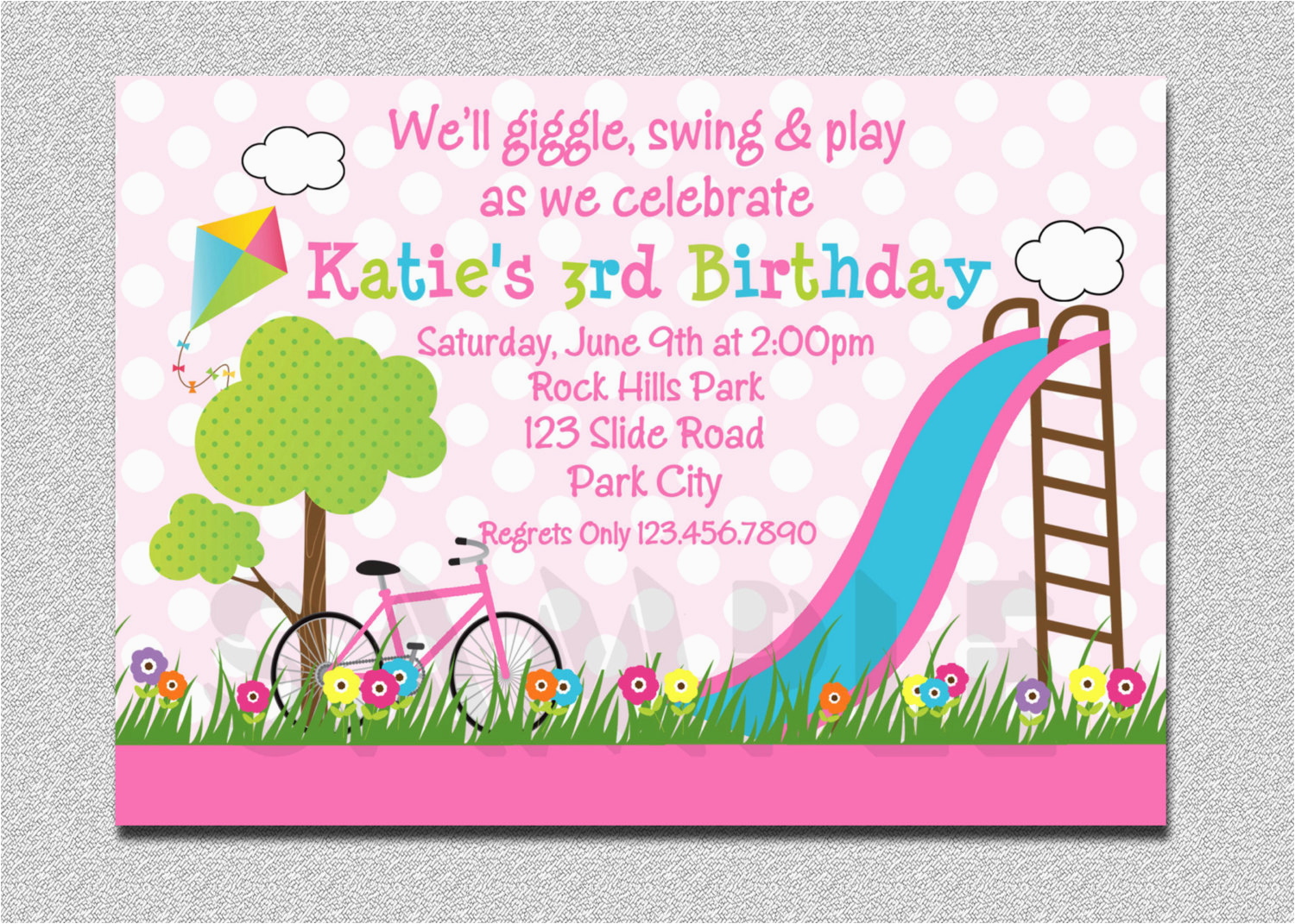 park birthday invitation park birthday