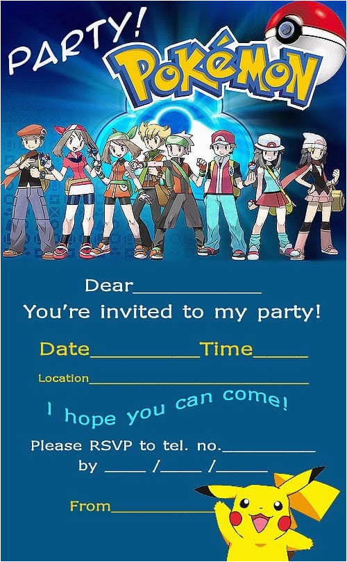 pokemon invitation printable free