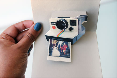 how to make a diy polaroid pop up card