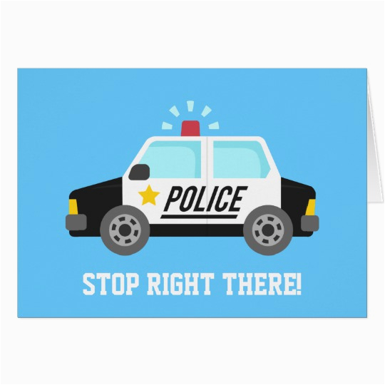 funny police patrol car happy birthday card zazzle com