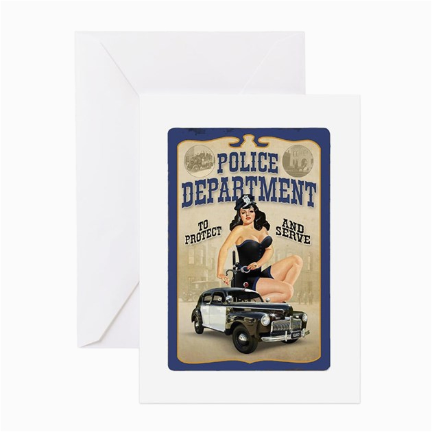 police department greeting cards pk of 10 by lawrenceshoppe