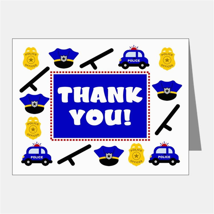 police kids stationery cards invitations greeting