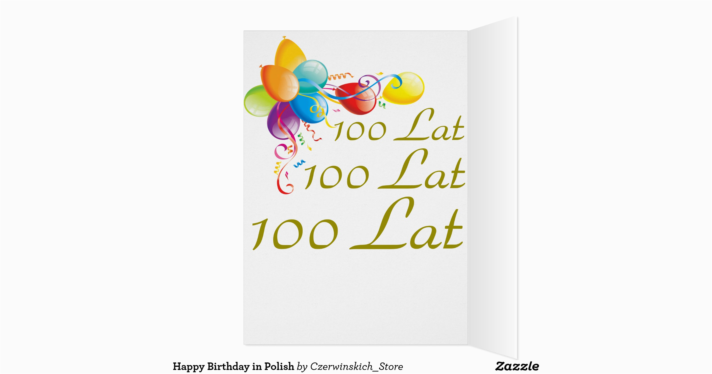 Polish Birthday Cards Happy Birthday In Polish Greeting Card Zazzle