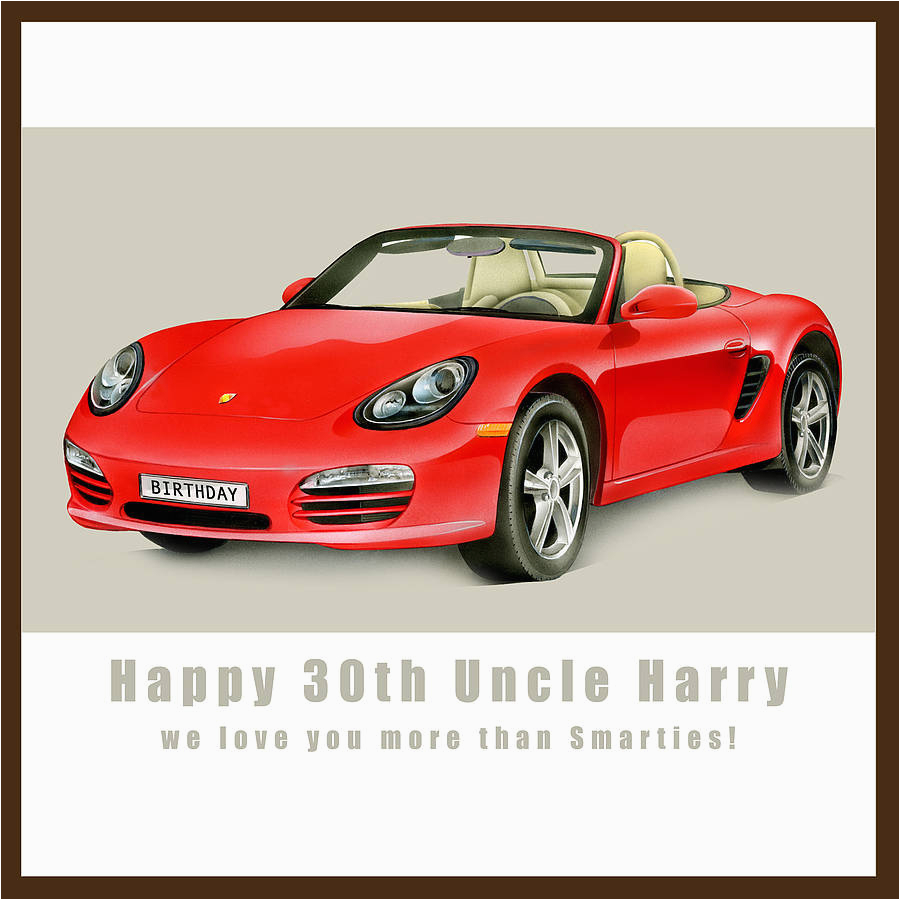 personalised porsche birthday card