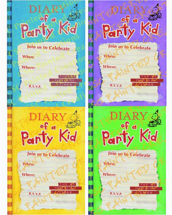 diary of a whimpy kid pre printed party