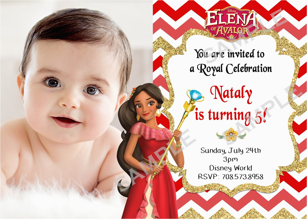 disney princess elena of avalor birthday invitation