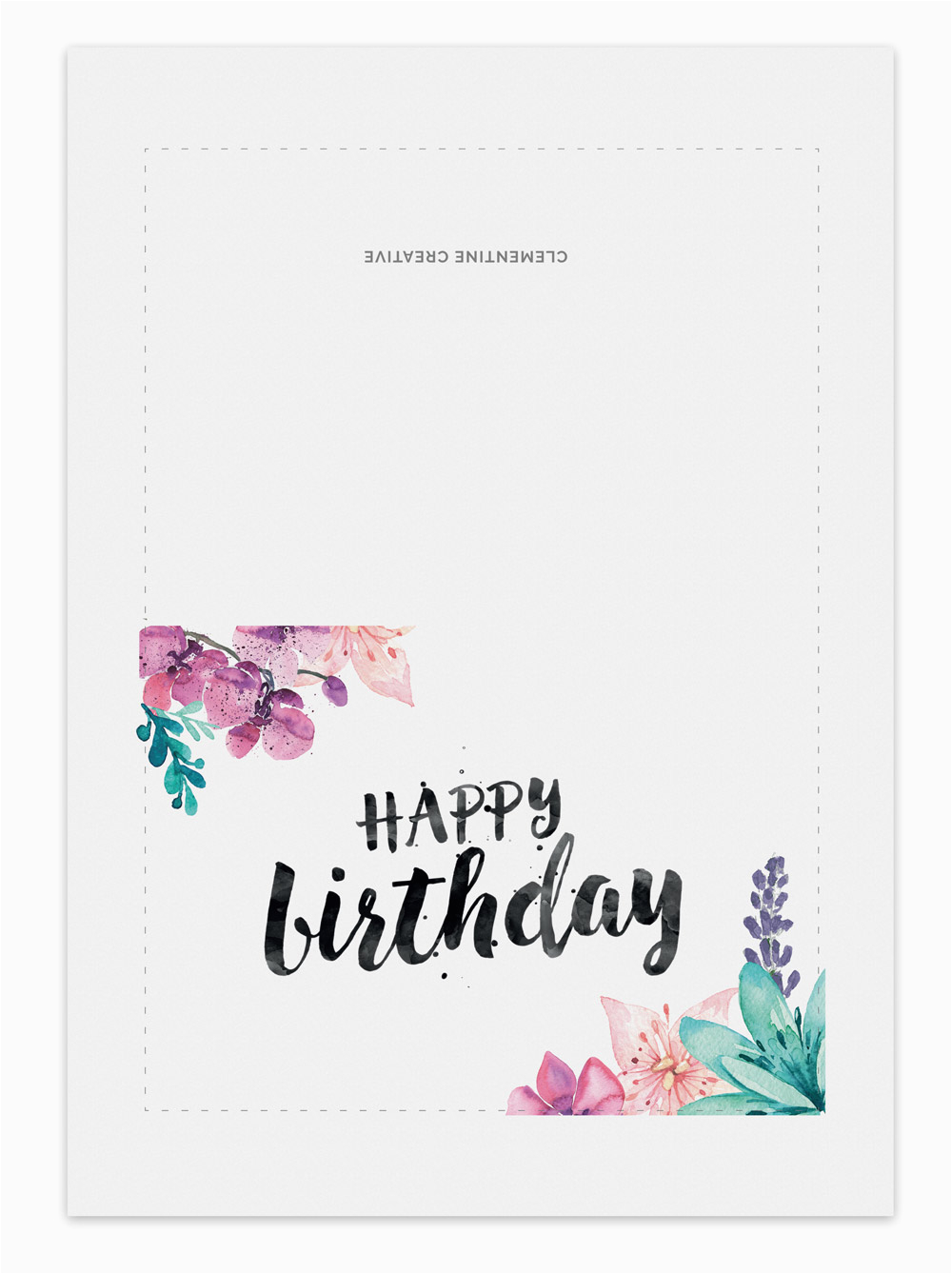 printable birthday card secret garden