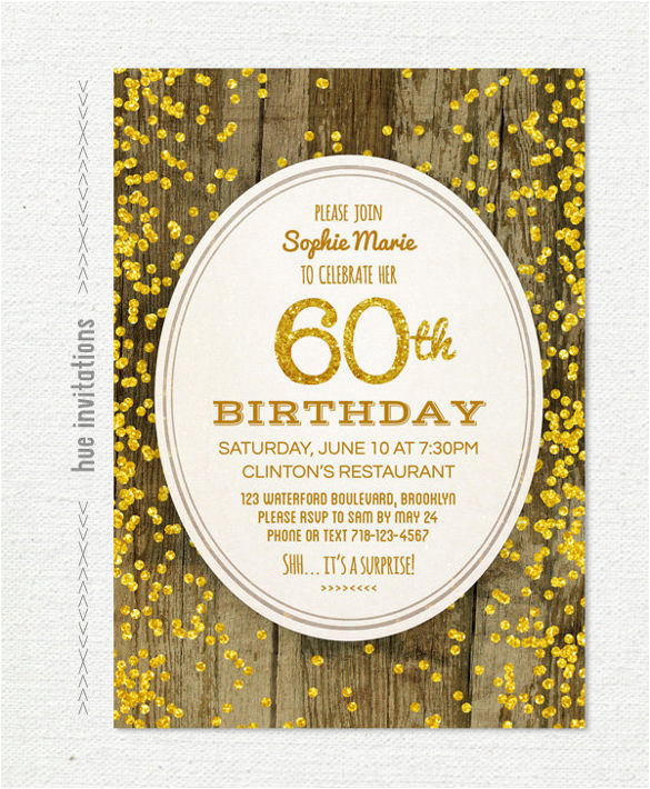 Printable 60th Birthday Invitations BirthdayBuzz
