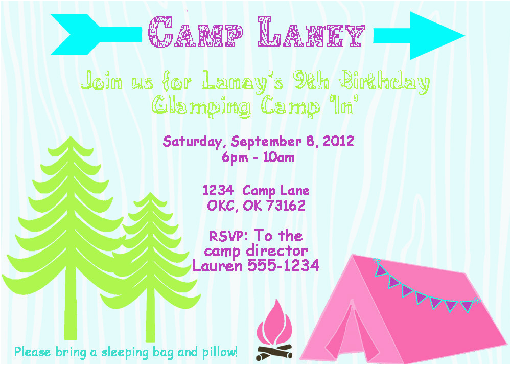 8 best images of camping party invitations free printable
