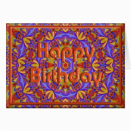 psychedelic birthday card template 137855223770746297