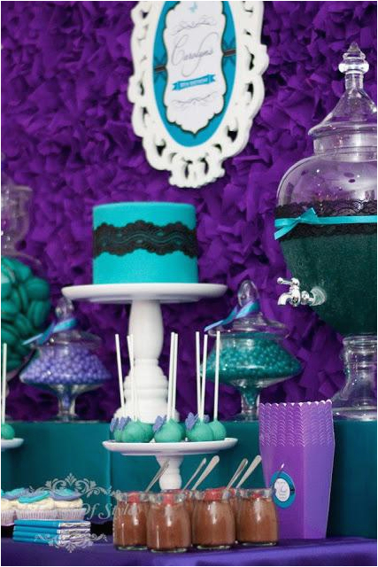 purple and teal 30th birthday by a touch of style events 437090