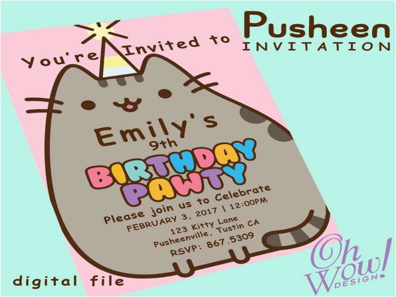 cat birthday invitations