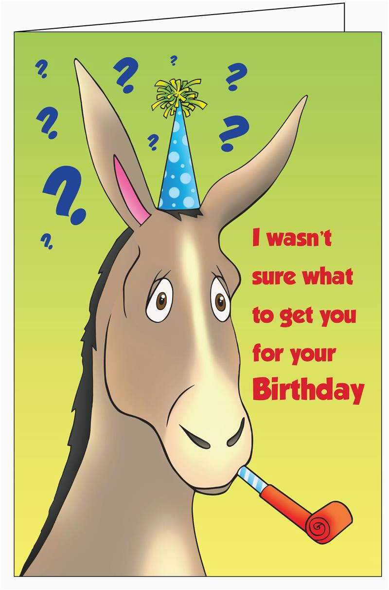 greeting cards birthday donkey really big greeting card