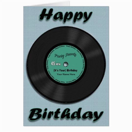 45 rpm vinyl record birthday card 137745579568756251
