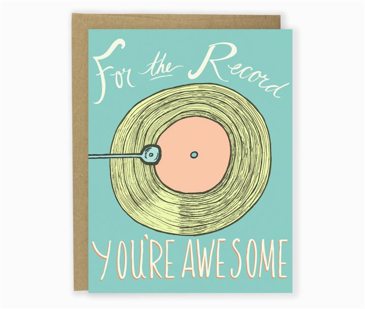 for the record youre awesome card