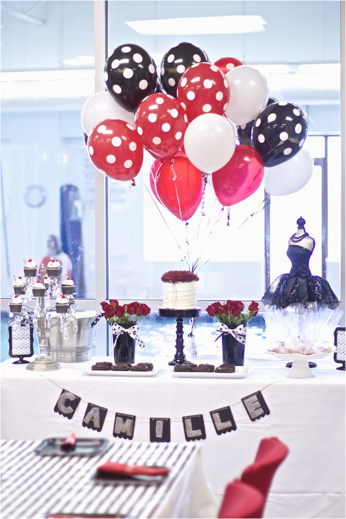 Red Black and White Birthday Decorations Kara 39 S Party Ideas Black